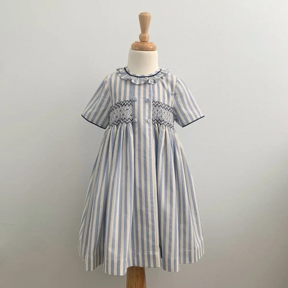 NWT Beautiful Girls Smocked Dress Spanish Style Embroidered Boutique 18-24M